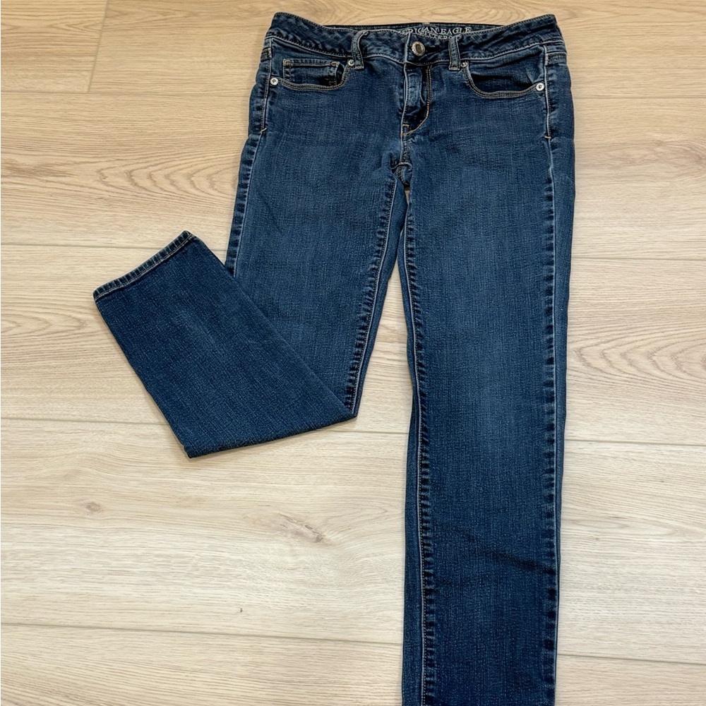 AE Dark Blue Skinny Super Stretch Jeans